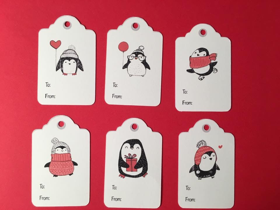 Set of 10 holiday gift tags