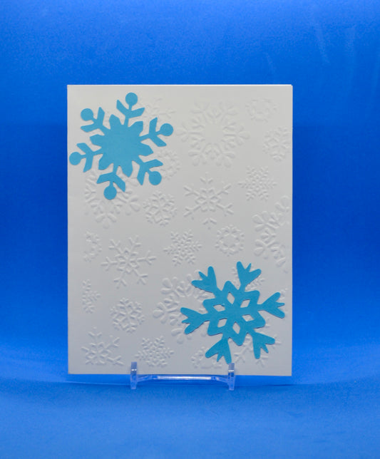Snowflake Embossed holiday cards, set of 5